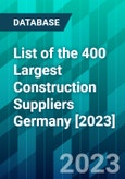 List of the 400 Largest Construction Suppliers Germany [2023]- Product Image